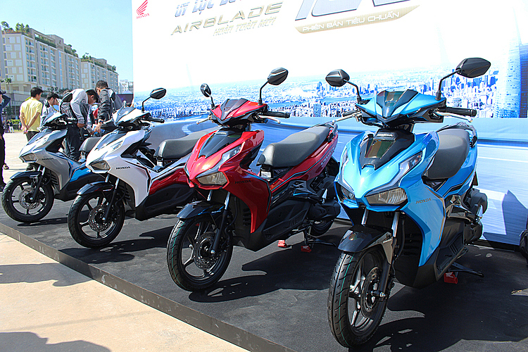 Air Blade mới trong lần ra mắt tại TP HCM. Ảnh: Thành Nhạn 