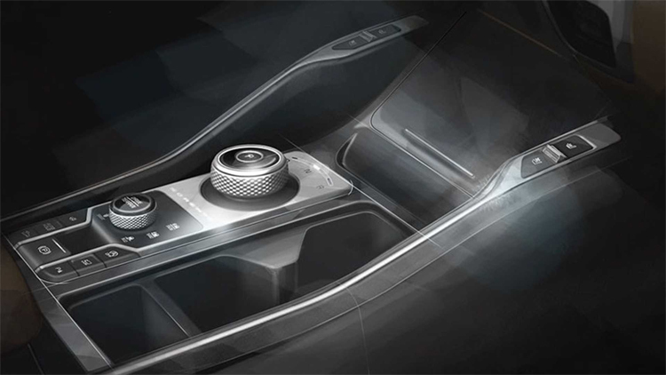 Các núm xoay để chọn số và chế độ lái. Ảnh: Kia