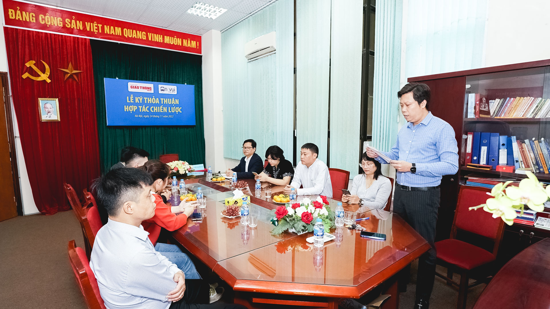 Tạp chí GTVT cùng Công ty công nghệ An Vui chắp cánh vươn xa - Ảnh 1.