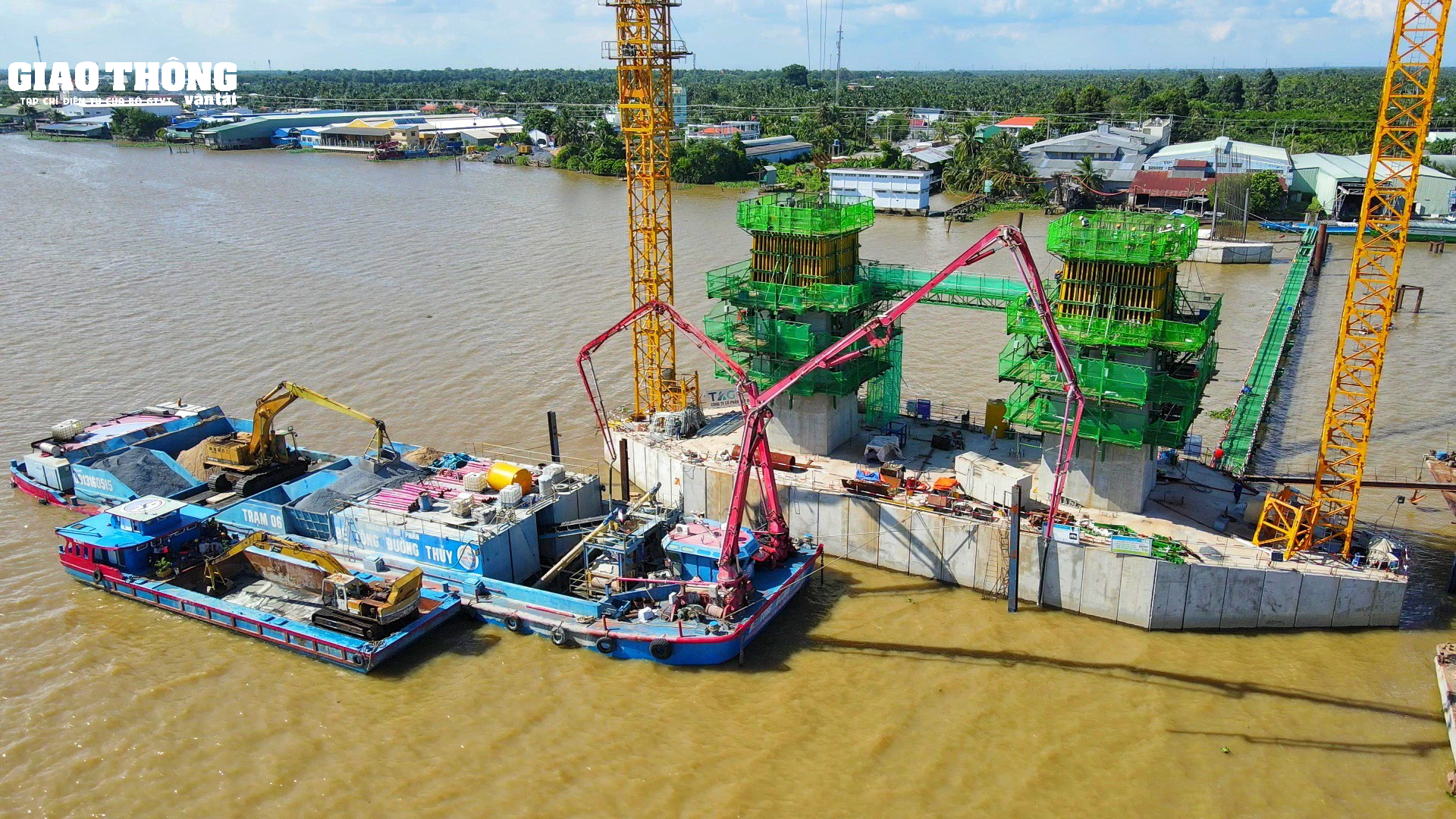 Cầu Rạch Miễu 2 vượt tiến độ thi công 2 tháng- Ảnh 2. Cầu Rạch Miễu 2 vượt tiến độ thi công 2 tháng- Ảnh 2.