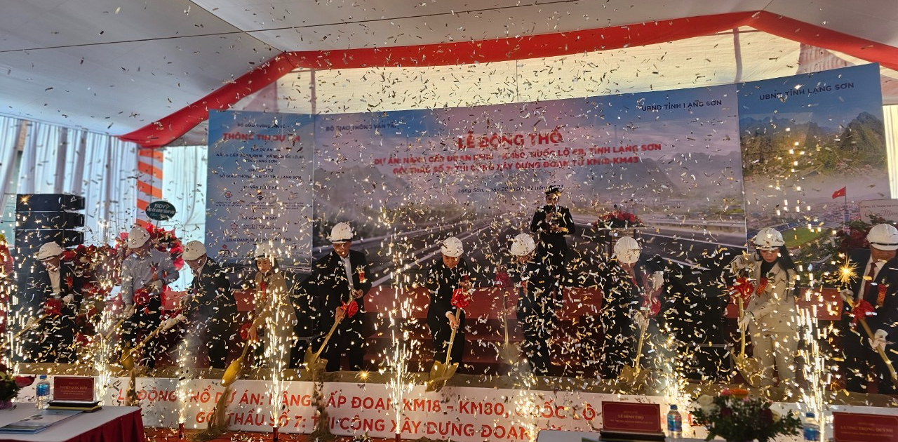 Lạng Sơn: Động thổ dự án hơn 2 nghìn tỷ đồng nâng cấp QL4B- Ảnh 1.