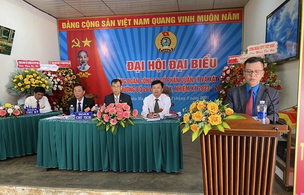 Công đoàn Công ty cổ phần quản lý và xây dựng đường bộ 26 tổ chức Đại hội điểm - Ảnh 3.