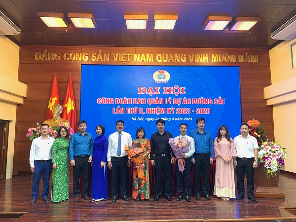 BQL dự án Đường sắt tổ chức thành công Đại hội Công đoàn nhiệm kỳ 2023 - 2028 - Ảnh 4.