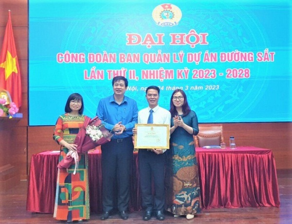 BQL dự án Đường sắt tổ chức thành công Đại hội Công đoàn nhiệm kỳ 2023 - 2028 - Ảnh 3.