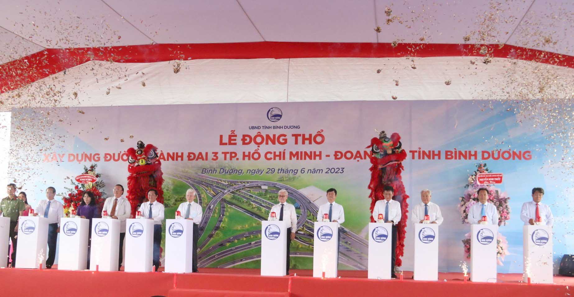 Bình Dương động thổ xây dựng dự án đường vành đai 3 - Ảnh 1.