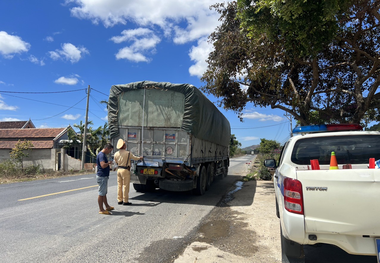 CSGT Gia Lai xử lý loạt xe tải quá khổ, quá tải, sau phản ánh của Tạp chí GTVT- Ảnh 5.