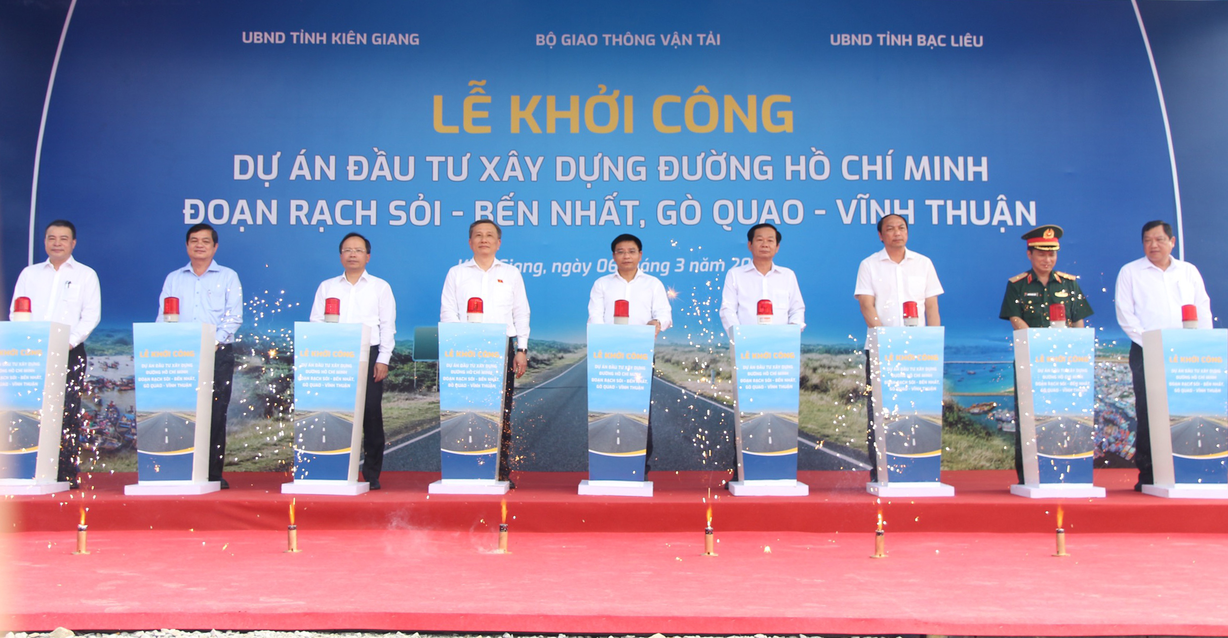 Khởi công dự án đường Hồ Chí Minh qua Bạc Liêu - Kiên Giang- Ảnh 1. Khởi công dự án đường Hồ Chí Minh qua Bạc Liêu - Kiên Giang- Ảnh 1.
