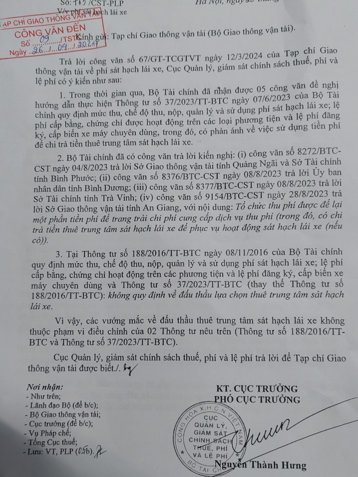 Bộ Tài chính trả lời về bất cập đấu thầu trung tâm sát hạch lái xe- Ảnh 3.
