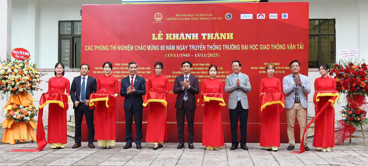 Trường Đại học GTVT khánh thành các phòng thí nghiệm - Ảnh 1.