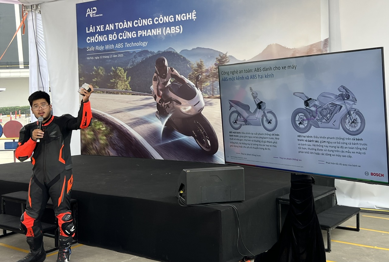 Công nghệ chống bó cứng phanh dành cho xe máy nhằm nâng cao ATGT - Ảnh 2.