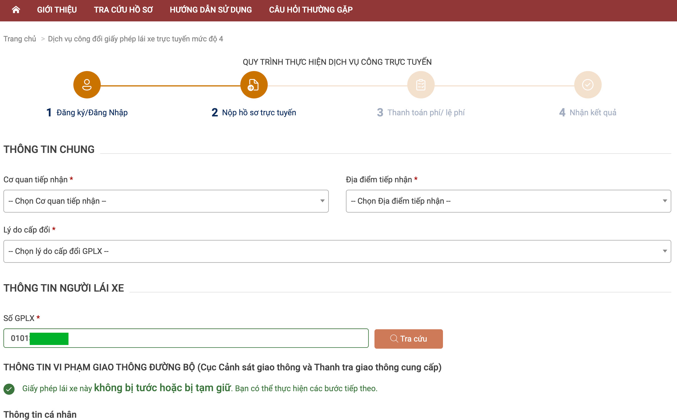 Hướng dẫn đổi giấy phép lái xe từ B1, B2 sang C1, B online- Ảnh 1.