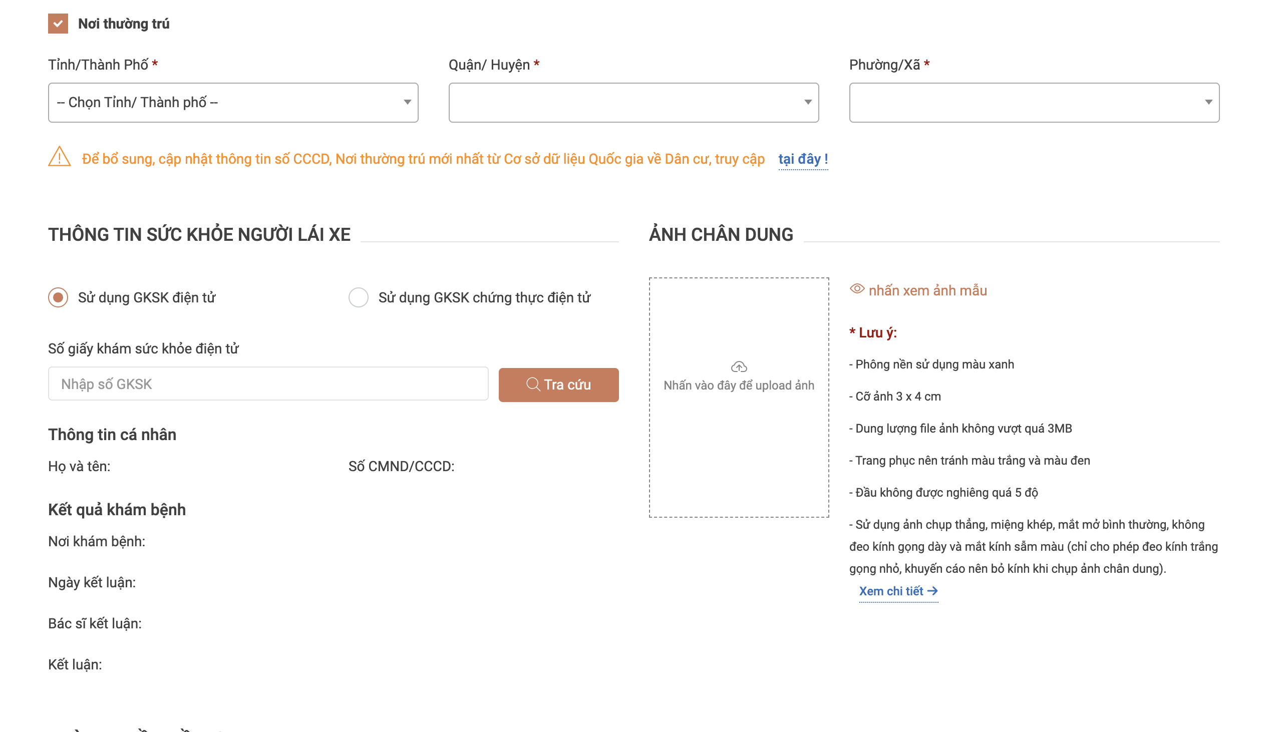 Hướng dẫn đổi giấy phép lái xe từ B1, B2 sang C1, B online- Ảnh 3.