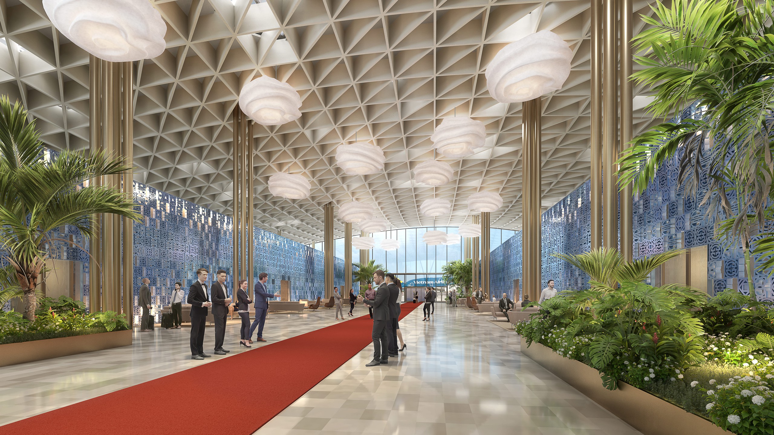 Cận cảnh thiết kế ấn tượng sân bay Phú Quốc, chuẩn bị phục vụ Hội nghị APEC 2027 - Ảnh 4.