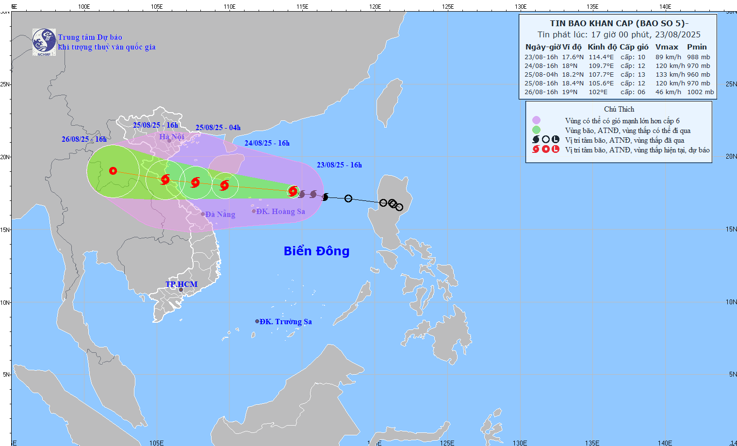 Theo dõi chặt chẽ hướng di chuyển báo số 5 - Ảnh 1.