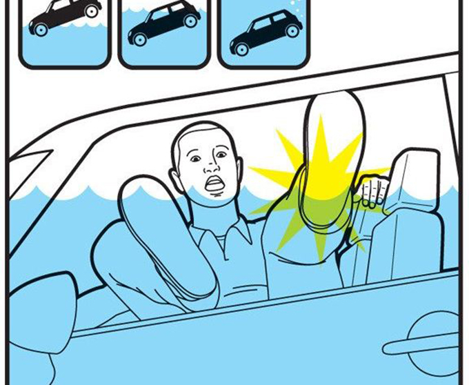 Cách thoát hiểm khi xe rơi xuống vực