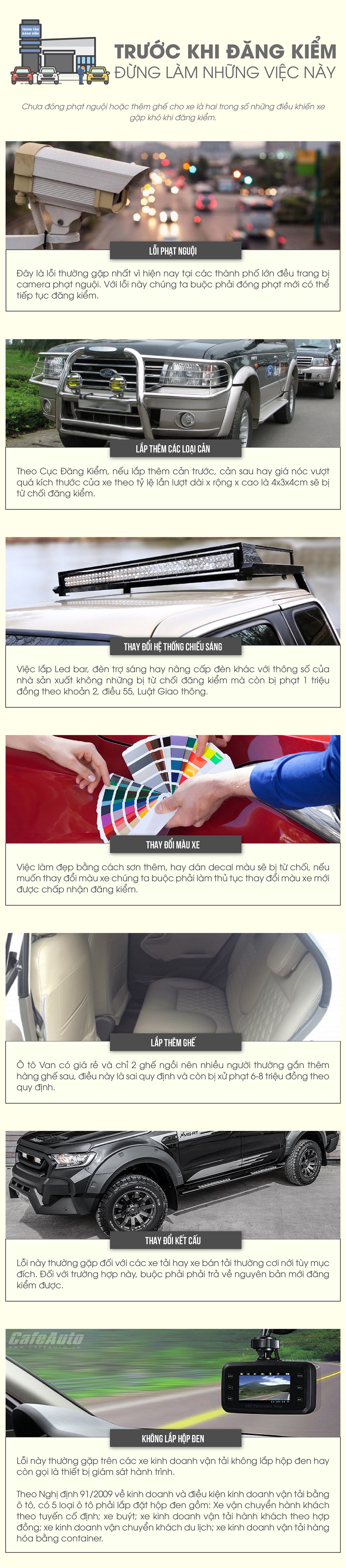 Trước khi đăng kiểm, đừng làm những việc này