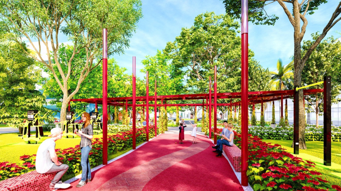 Hệ thống công viên với đầy đủ tiện ích mang đến nh