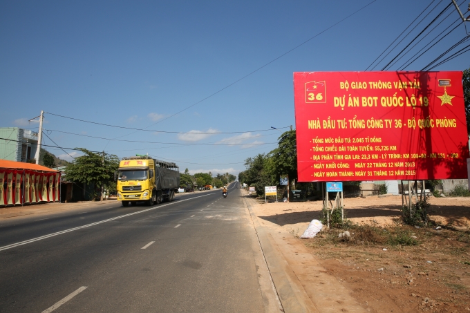 duong BOT quoc lo 19 doan Binh dinh - Gia Lai