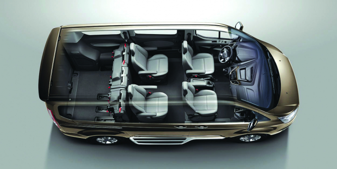 Hàng ghế sau của Tourneo 2019 gập gọn tăng không g