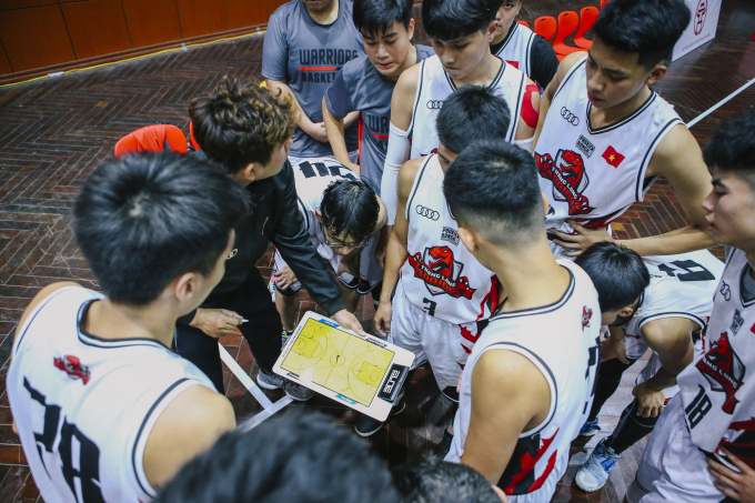 Đội bóng rổ Trẻ Thang Long Warriors trong một lượt