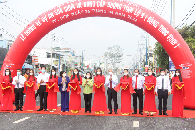 Tỉnh lộ 9 (Đặng Thúc Vịnh)hoàn thành sau thời gian thi công vào thời điểm đỉnh dịch Covid-19 của thành phố