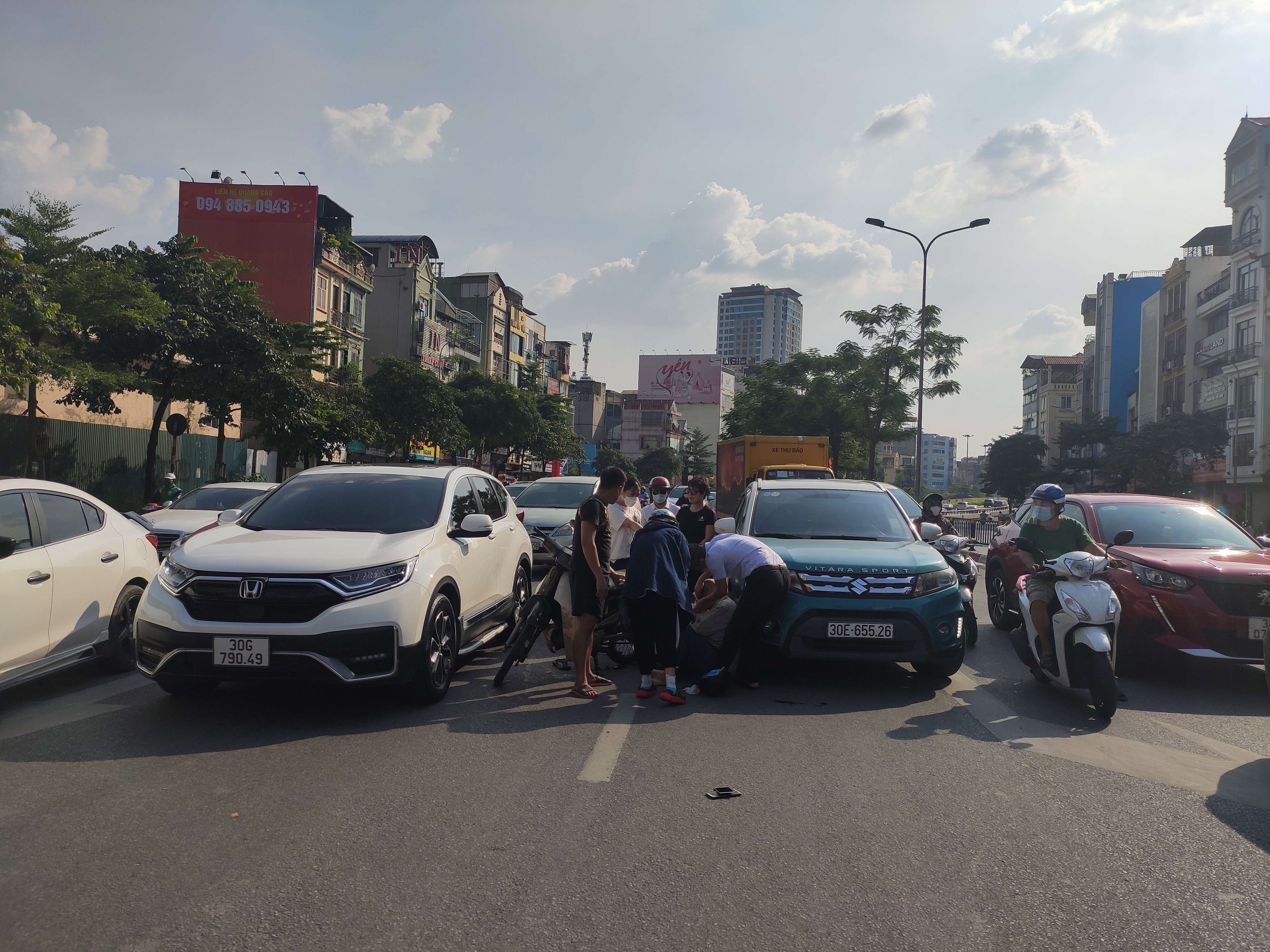 Ảnh minh họa: Một vụ va chạm giao thông tại TP Hà Nội