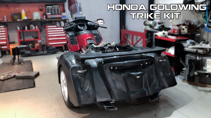 Bộ TRIKES độ hai bánh sau hiệu HANNIGAN lắp cho Honda Gold Wing 2016 (Làm theo số VIN xe),