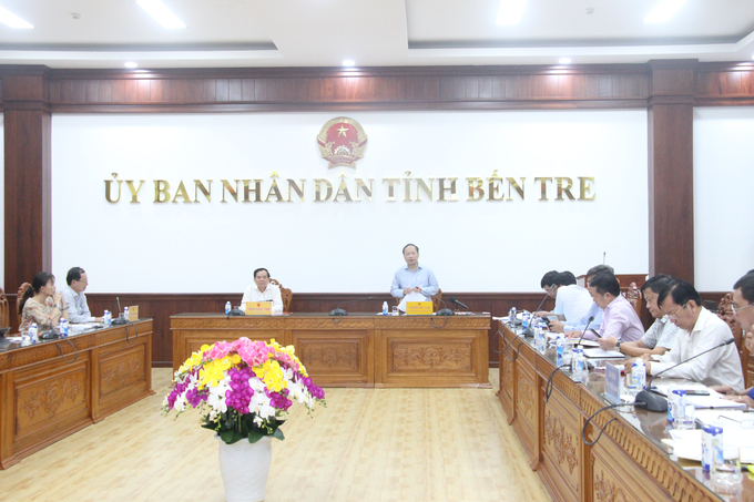 Lãnh đạo Bộ GTVT làm việc tại UBND tỉnh Bến Tre cùng các đơn vị 