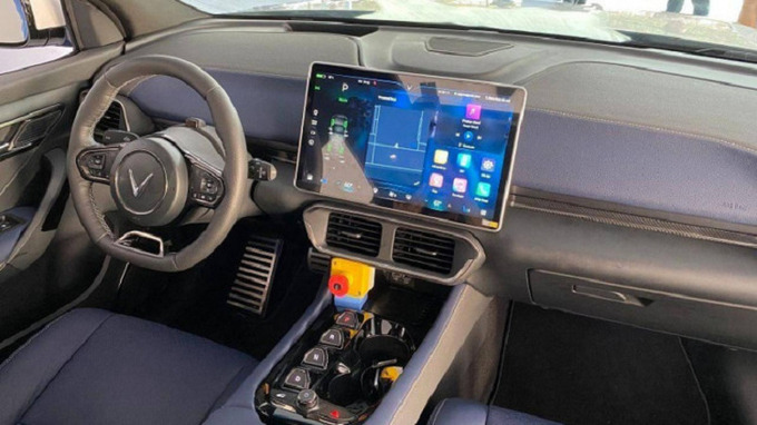 Không gian nội thất VinFast VF8 ở phiên bản chạy thử tại Hải Phòng

