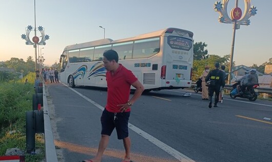 Hiện trường vụ TNGT.