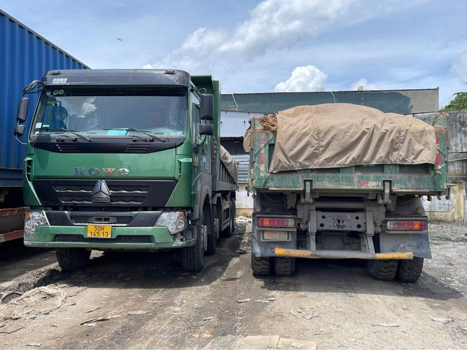 Các xe ben có dấu hiệu quá tải “trốn” đoàn kiểm tra của lực lượng CSGT
