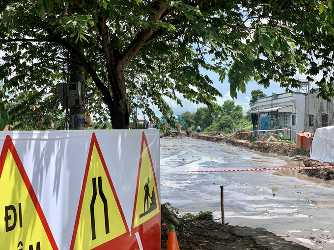 Khu vực thi công gói 4 của dự án nối vào TP Long Xuyên