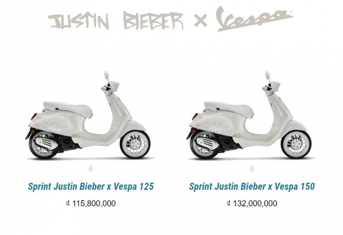 Phiên bản đặc biệt Vespa Sprint Justin Bieber sau khi được đại lý chính hãng thông báo hết hàng, nhiều dân buôn 'hét giá' cao hơn giá gốc đến cả trăm triệu đồng.