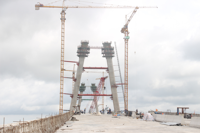 Khu vực thi công trụ tháp của gói thầu XL03B 