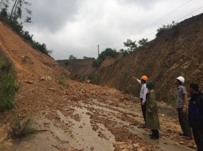 QL9B bị sạt lở (ảnh Báo giao thông)