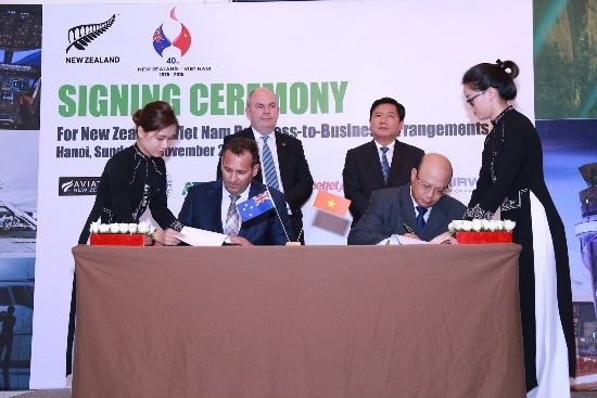 New Zealand ký hợp tác nông nghiệp và hàng không với Việt Nam