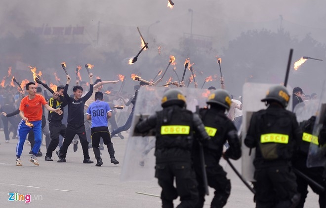 Toàn cảnh diễn tập chống bạo động bảo 