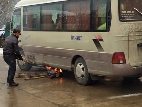 Rét kỷ lục vẫn toát mồ hôi xem tài xế 