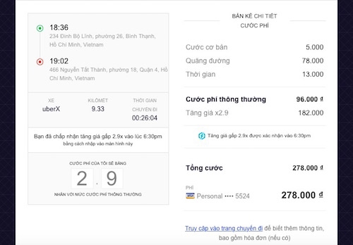 Uber trả lời sau vụ Tóc Tiên than vãn vì p