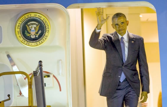 Tổng thống Obama đã đến Hà Nội