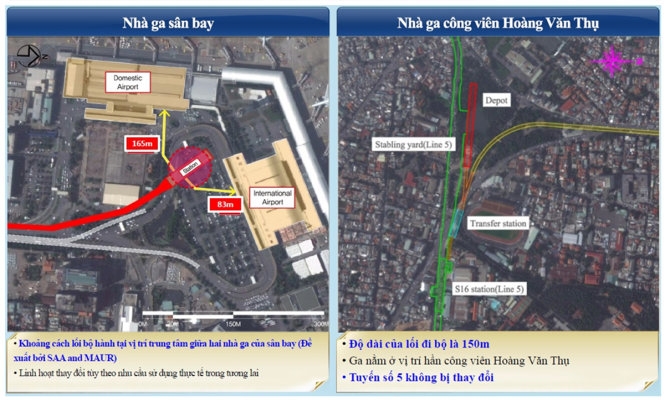 2 Thiết kế tuyến metro vào sân bay Tân So