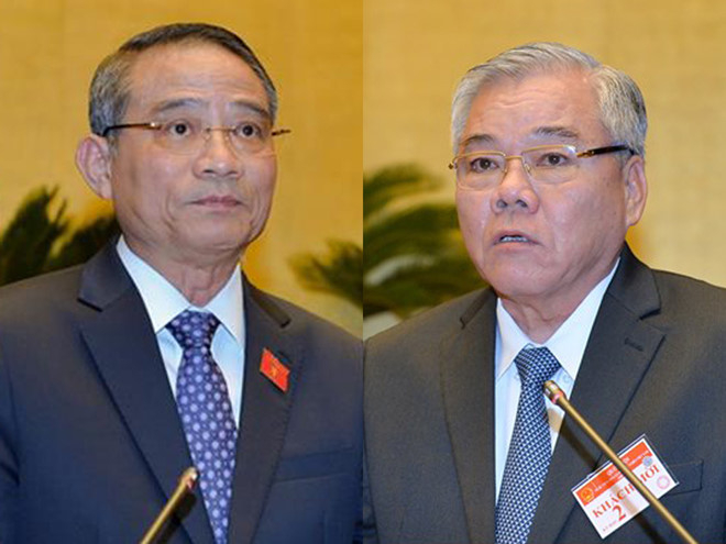 Quốc hội tiến hành miễn nhiệm 2 ‘Tư lệnh’ n