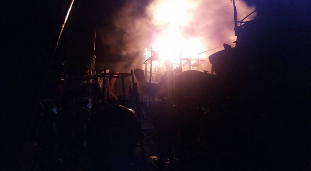 2 ngày, 5 tàu cá bị cháy ở Quảng Ngãi