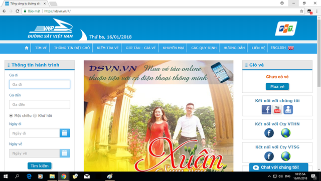 Xuất hiện website chào bán giá vé tàu cao hơn giá 