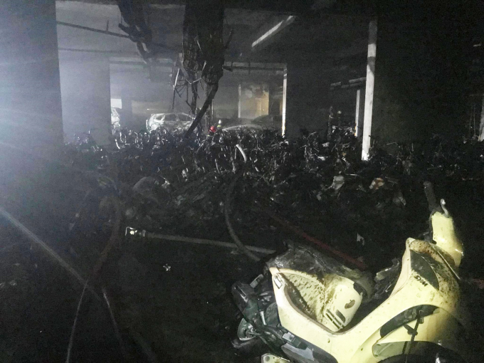 2 Hiện trường vụ cháy chung cư Carina khiến ít nhấ