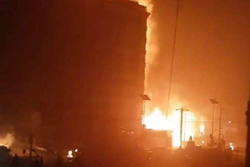 Cháy trạm xăng gần khu chung cư, 47 người thương v