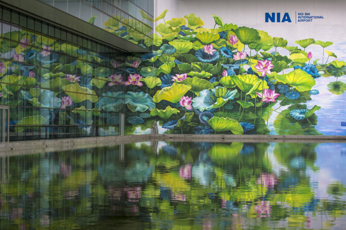 Bức tranh sen đầu Đông T2 - Ảnh Phạm Anh Tuấn