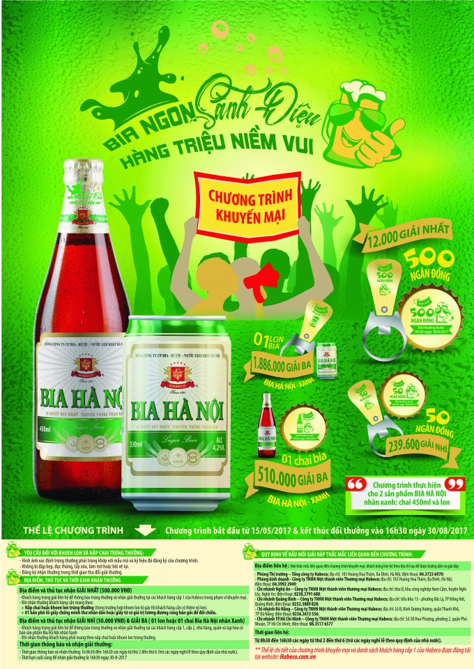 km bia xanh he 2017 qc bao doc