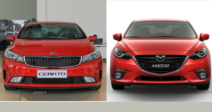 Kia Cerato and mazda3 copy