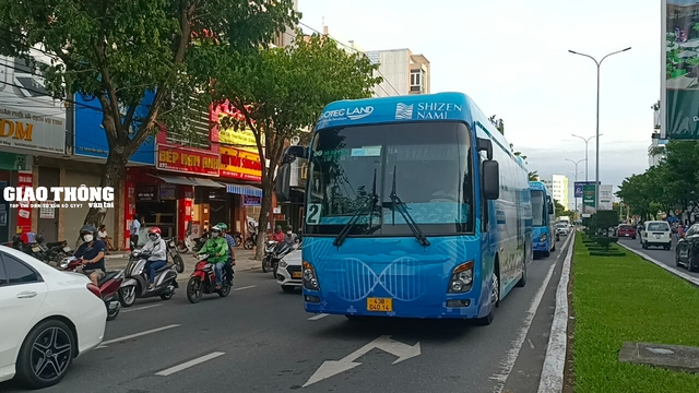 Đoàn xe ô tô khách dán kín quảng cáo diễu hành trên phố, CSGT Đà Nẵng xử lý thế nào?